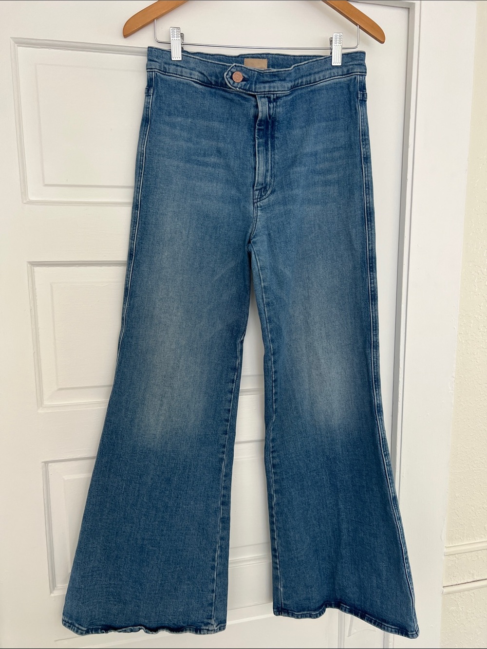 Mother The Tab Roller Skimp Wide Leg Women's Jeans - Blue Size 31